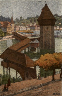 Luzern - Künstlerkarte Ernst E. Schlatter - Luzern