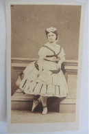 Photo CDV Danseuse Mlle Laurent Ballet Opéra Paris Disdéri 1860 Danse Fond Levert - Old (before 1900)