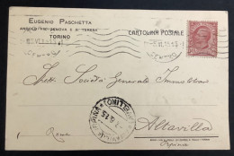 Italy. A206. Torino. 1915. Cartolina Postale PUBBLICITARIA ... EUGENIO PASCHETTA .... - Storia Postale