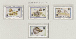 URUGUAY 1993 WWF Birds Mi 2021-2024 MNH(**) Fauna 838 - Sonstige & Ohne Zuordnung