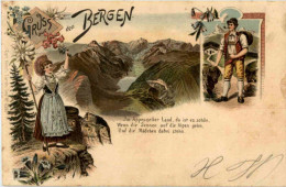 Gruss Aus Den Bergen - Litho - Autres & Non Classés