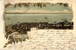 Souvenir De Neuchatel - Litho - Neuchâtel