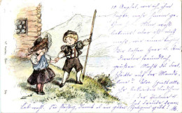 Berner Tracht - Künstlerkarte - Litho - Other & Unclassified