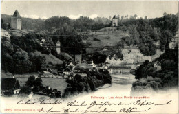 Fribourg - Les Deux Ponts Suspendus - Fribourg