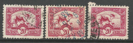 INDOCHINE  N° 163 / A Et B Type 1 / 2 Et 3 OBL / Used - Used Stamps