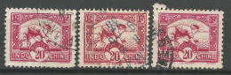 INDOCHINE  N° 163 / A Et B Type 1 / 2 Et 3 OBL / Used - Gebruikt