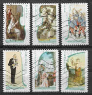 France 2010  Oblitéré  Autoadhésif  N° 391 - 392 - 394 - 395 - 398 - 400   "  Art La Musique  "  - - Used Stamps