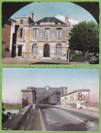 2 CPSM Saint ANDRE De CUBZAC La Poste + Le Pont Sur La Dordogne 33 Gironde Format CPA - Autres & Non Classés