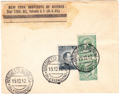 ITALIA Lettera Borghetto Borbera (Alessandria) 15 XII 1912 1 USA - Poststempel