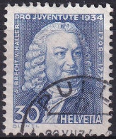 1934, 1. Dez. Pro Juventute Albrecht Von Haller (1708-1777), Arzt Zumst. 72 / MiNr. 284 Mit Sauber Gestempelt - Usati