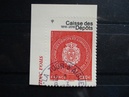 1269A  Caisse Des Dépôts De 2016 Oblitéré Avec Cachet Rond Du Bureau De La Poste ******* - Used Stamps