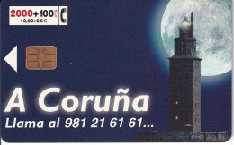 CP-162 TARJETA DE A CORUÑA DE 2000 PTAS DE FECHA 07/99 Y TIRADA 12000 - Conmemorativas Y Publicitarias