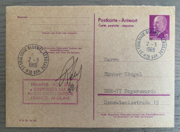 DDR 2/03/1969 1er Vol Concorde 001 Signé Michel RETIF Sur Carte Réponse! Hyper Rare - Concorde