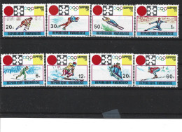 1972 RWANDA 443-50 ** J.O Sapporo, Hockey, Patinage, Ski - Nuovi