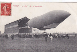 Verdun (55 Meuse) Le Dirigeable Patrie Et Son Hangar - édit. Debergue Circulée 1907 - Verdun