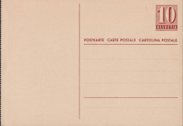 1941 Schweiz, Ganzsache, Postkarte Zum:CH154y Eingerahmt, Linker Rand Gezähnt - Enteros Postales