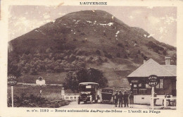 *CPA  - 63 - Route Automobile Du Puy De Dôme - L' Arrêt Au Péage - Autres & Non Classés