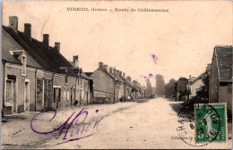 20605 Cpa 36 Vineuil - Route De Châteauroux - Sonstige & Ohne Zuordnung