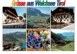 73629102 Walchsee Tirol Hauptstrasse Blumenhaeuser Kaisergebirge Walchseerhof Li - Sonstige & Ohne Zuordnung