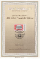 Germany Deutschland 1985-18 400 Jahre Frankfurter Borse, Canceled In Bonn - 1981-1990