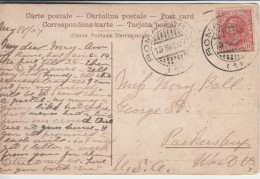 ITALIA Lettera Roma-Torino, 19 Mag. 1907 - A USA - Marcofilía