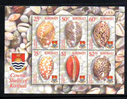 KIRIBATI - 2003 - COWRIE SHELLS SHEETLET OF 6  MINT NEVER HINGED - Kiribati (1979-...)