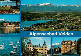 73628685 Velden Woerthersee Strandpromenade Mittagskogel Schloss Velden Blick Vo - Andere & Zonder Classificatie