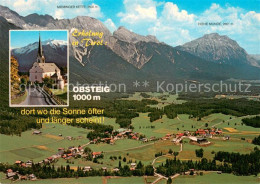 73628679 Obsteig Tirol Fliegeraufnahme Mit Kirche Mieminger Kette Und Hohe Munde - Other & Unclassified