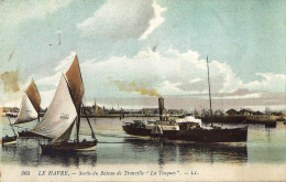 *CPA - 76 - LE HAVRE - Sortie Du Bateau De Trouville "Ia Touques" - Colorisé - Portuario