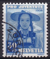 1938, 1. Dez. Pro Juventute Trrachten Mädchen Aus Dem Aargau 88 / MiNr. 334 Mit Sauber Gestempelt - Usati