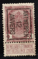 Typo 24B (ANTWERPEN 12 ANVERS) - O/used - Sobreimpresos 1906-12 (Armarios)