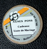 Jeton (pièce De 10 Francs) "Pile Ou Pub" Boutique "Agnès Pons - Belfort - Autres & Non Classés