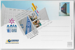 Argentina 2004 Postal Stationery Card AMIA Argentine Israeli Mutual Association Jewish Community Unused - Postwaardestukken