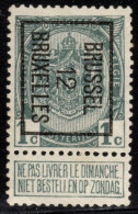 Typo 21B (BRUSSEL 12 BRUXELLES) - O/used - Tipo 1906-12 (Stendardi)