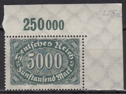 DR  256 B OR, Postfrisch **, Queroffset, 1922 - Unused Stamps