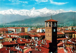 73628018 Pinerolo Campanile De Duomo E Vista Del Monviso Pinerolo - Autres & Non Classés