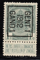 Typo 22B (GENT 1  1912  GAND 1) - O/used - Typos 1906-12 (Wappen)