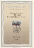 Germany Deutschland 1985-22 150 Jahre Deutsche Eisenbahnen, Train Railway Railroad, Johannes Scharrer, Canceled In Bonn - 1981-1990
