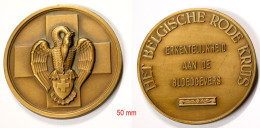 Médaille-BE-507-NL_Médaille De Table-bronze_Bloedgevers_50mm_Croix-rouge, Rode Kruis, Red Cros_D_21-19 - Profesionales / De Sociedad