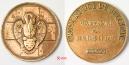 Médaille-BE-507_Médaille De Table-bronze_Donneur De Sang – Diamètre 50mm_ Croix-rouge, Rode Kruis, Red Cross_R1_20-20_D - Firma's