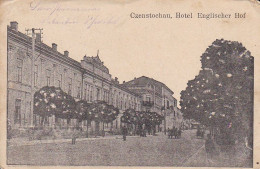 AK Czenstochau - Hotel Englischer Hof - Feldpost 1915  (69103) - Poland