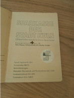 Altes Sparbuch Köln , 1956-1959 , Oskar Bero Köln-Nippes, Sparkasse , Bank !! - Historical Documents