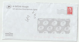 7764 PAP Prêt à Poster E-LETTRE ROUGE En Ligne Yseult Yz Registered PEFC 10-31-2382 - Prêts-à-poster: Other (1995-...)