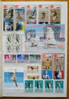 Winter Sports Nice Collection Of Used Stamps And Blocks Ice Hockey Skiing Skateing Biathlon Bobsleigh - Invierno