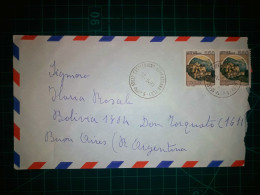 ITALIE, Enveloppe Aereo Circulée Par Avion Jusqu'à Buenos Aires Avec Divers Timbres Postaux (châteaux Et Autres). Années - Correo Aéreo