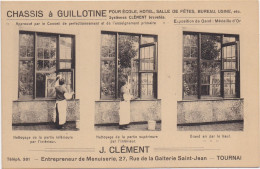 J. CLEMENT Entrepreneur De Menuiserie TOURNAI - 27 Rue De La Galterie St Jean - Chassis à Guillotine - Publicité - Doornik