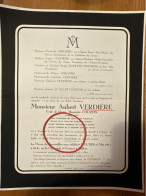 Mr Aubert Verdiere Veuf Courtin Henriëtte Journaliste *1879 Tournai +1963 Lobbes Woluwe St Lambert Leuze Burette - Obituary Notices