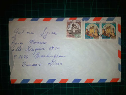 ITALIE, Enveloppe Aereo Circulée Par Avion Jusqu'à Buenos Aires Avec Divers Timbres Postaux (châteaux Et Autres). Années - Poste Aérienne