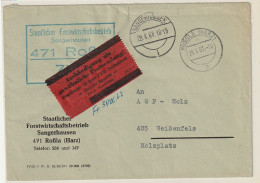 ZKD-Brief Mit Rotem Aufkleber "Aushändigung Als Normale ..." - Altri & Non Classificati