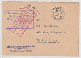 ZKD-Brief Mit Rotem Kastenstempel "Aushändigung Als Normale..." - Other & Unclassified